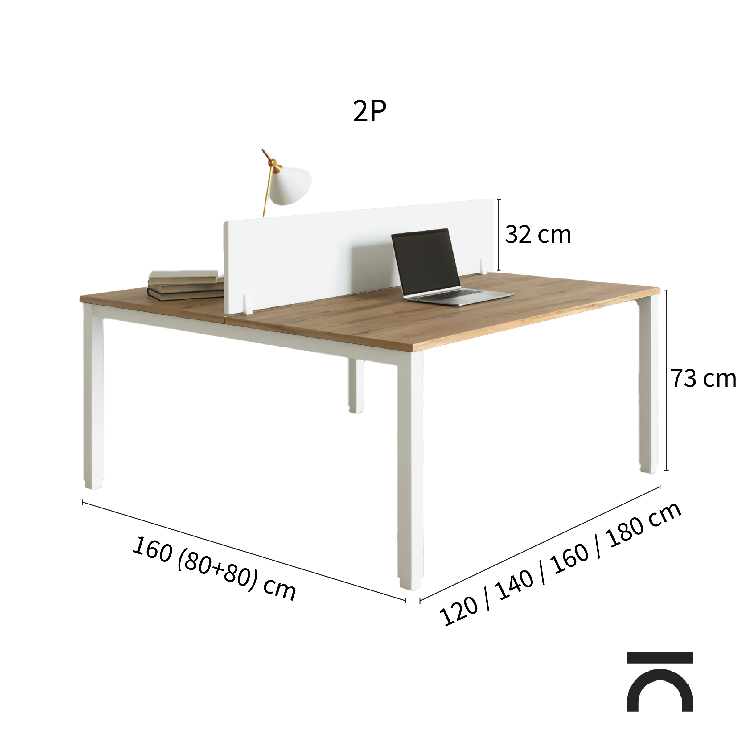Dimensioni della scrivania bench Modus